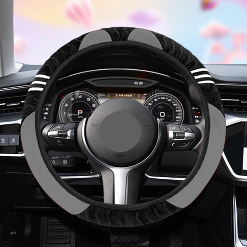 Мягкий меховой защитный чехол на руль, теплые автомобильные аксессуары, зимний автомобильный чехол на руль