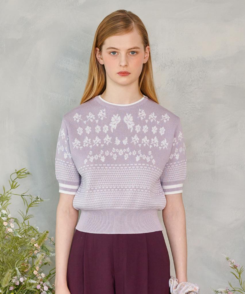 Вязаный топ Baitalssain с цветочным узором (2Colors)