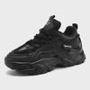 Мужские летние дышащие кроссовки Black Warrior Trendy - толстая подошва, универсальные, модные, черные кроссовки Dad