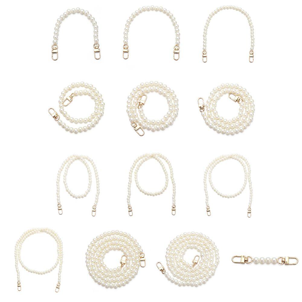 Accessories Pearl Belt Bags Handbag Handles Pearl Strap Long Beaded Chain DIY Purse Replacement