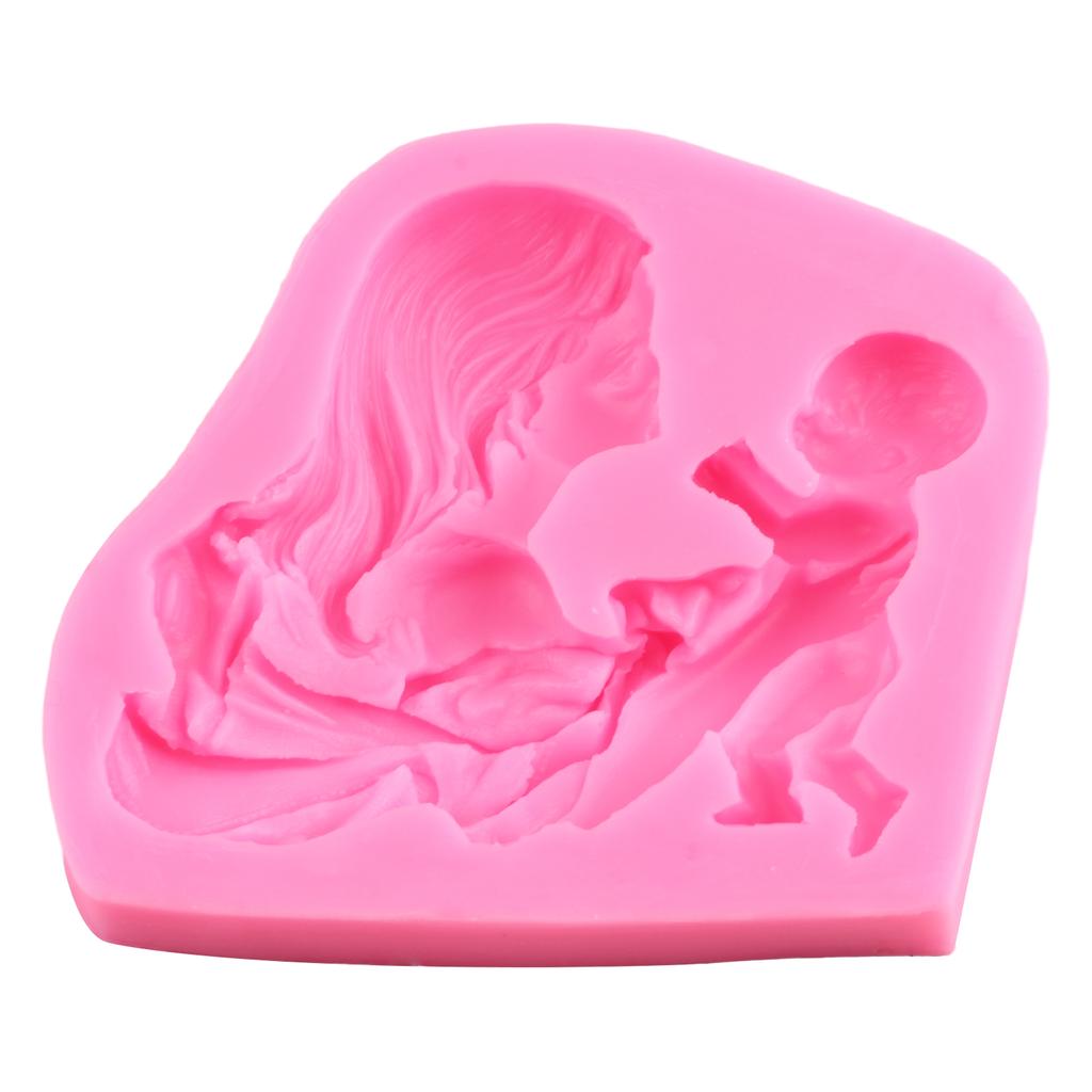 Силиконовая форма для мамы и ребенка, рельефные формы для шоколадных конфет, глиняные формы для кексов, топпер для помадки, инструменты для украшения торта, формы для мыла, смолы