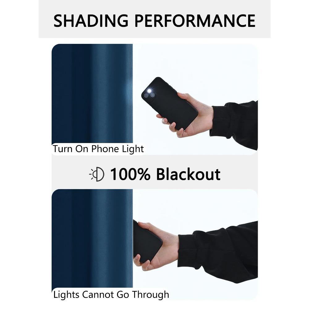 1 шт. 100% затемняющие шторы с люверсами сверху, шторы для гостиной, спальни, кухни, домашнего декора, украшения комнаты