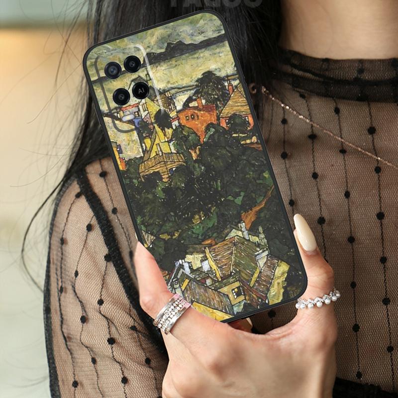 Художественный чехол Эгона Шиле для Oppo A74 A94 A54 A80 A60 A40 A18 A38 A58 A78 A98 A96 A76 A16 A15 A17 A57 A77 A5 Pro