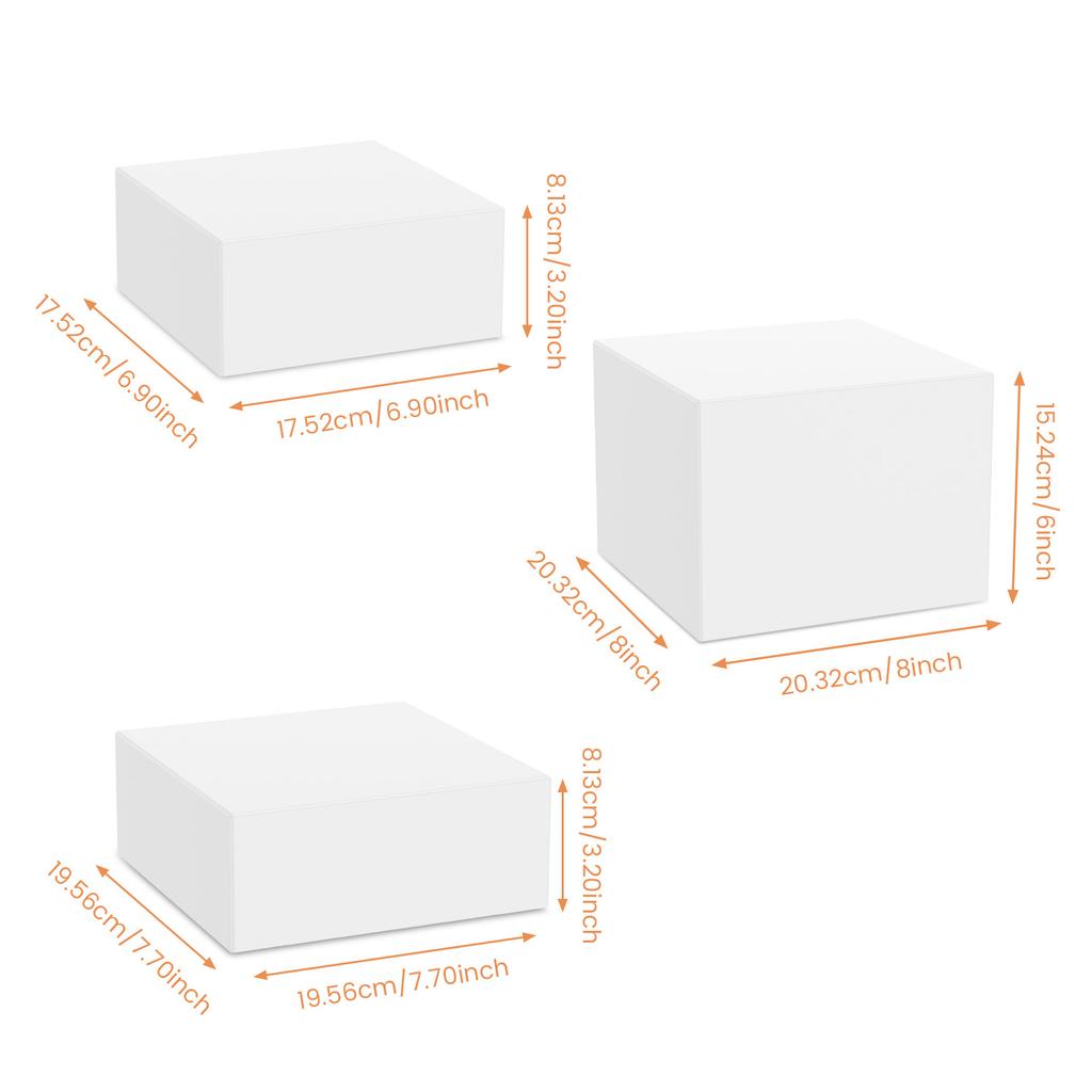 3/6 шт. Акриловые подставки для шведского стола, подставки для демонстрации еды, настольные, для кейтеринга, десертов, тортов, вечеринок, шведского стола, для демонстрации ювелирных изделий, декоративная коробка