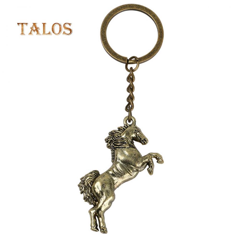 Cool Horse Key Chain Ring Solid Color Keychain Purse Bag Decor Pendant Hanging Accessories