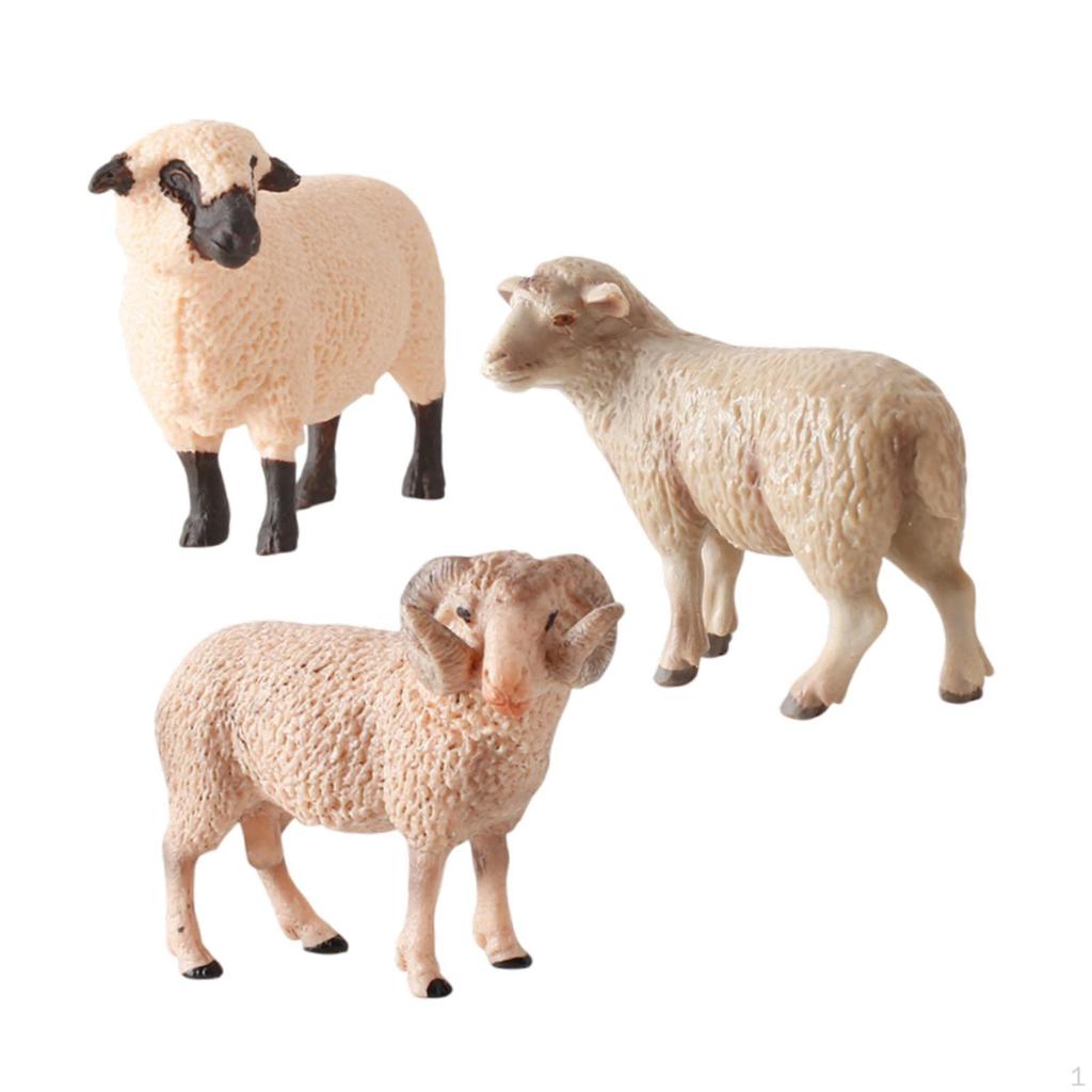 Farm Animal Figurine Set Educational Toy And Sheep Models for Kids