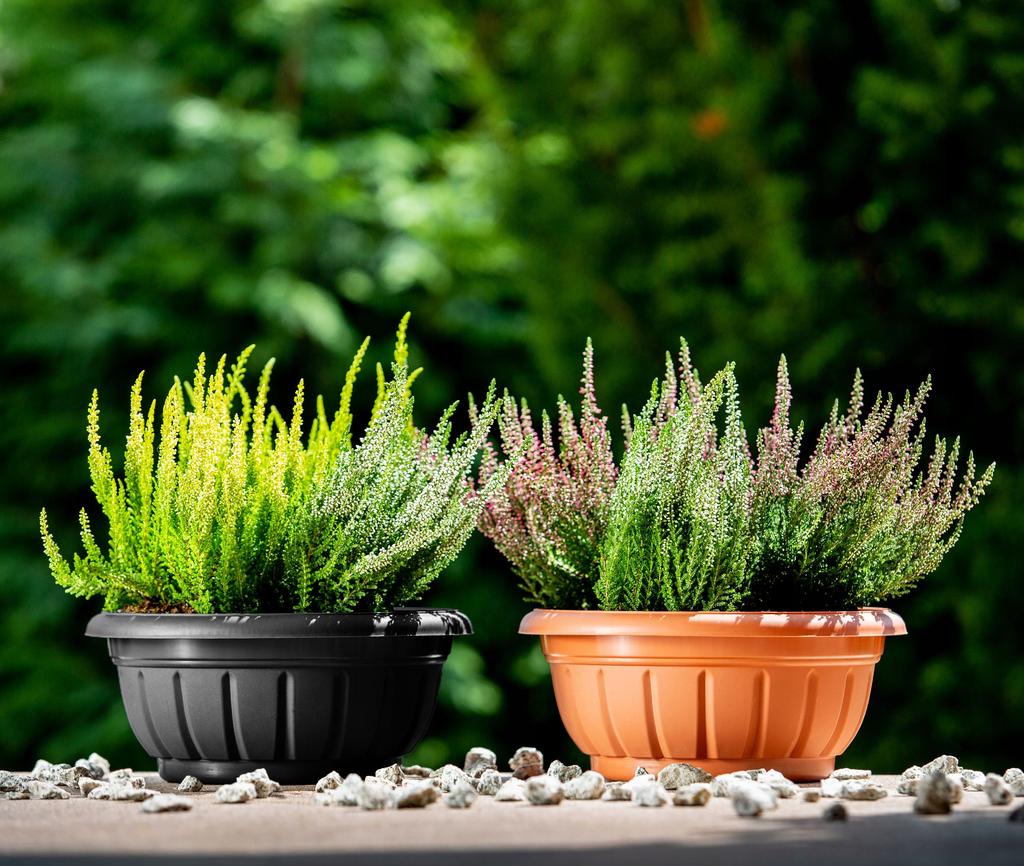 KADAX misa cmentarna Donica Plastikowa Na Kwiaty 38 cm Antracyt