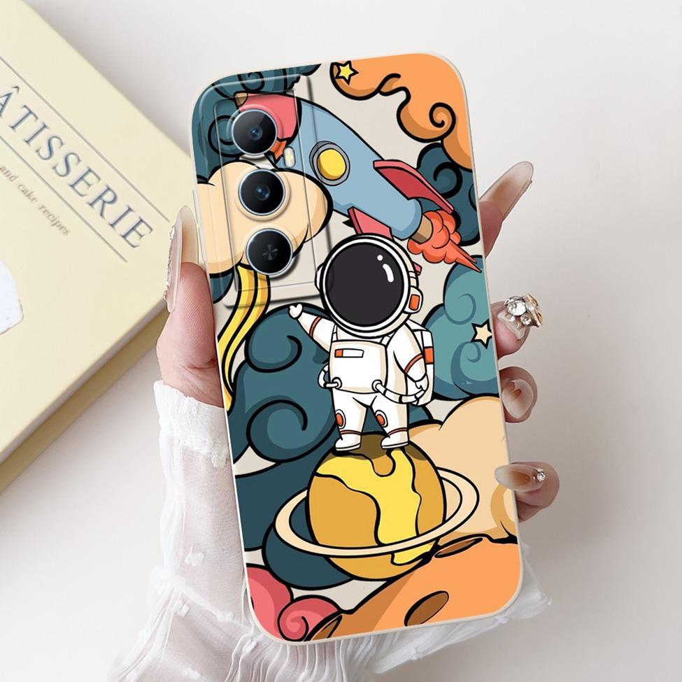 Funda For Realme C65 RMX3910 Back Cover For Realme C65 4G Case Shockproof Luxury Flowers Cute Cartoon Cool Silicone Bumper Coque