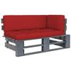 Day and Night - Day and Night Corner Garden Sofa Made of Gray Impregnated Pine Wood Pallets