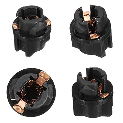 NAKOBO Автомобильный патрон T5 Патрон для лампы приборной панели Светодиодный патрон Черный Комплект из 10 ламп