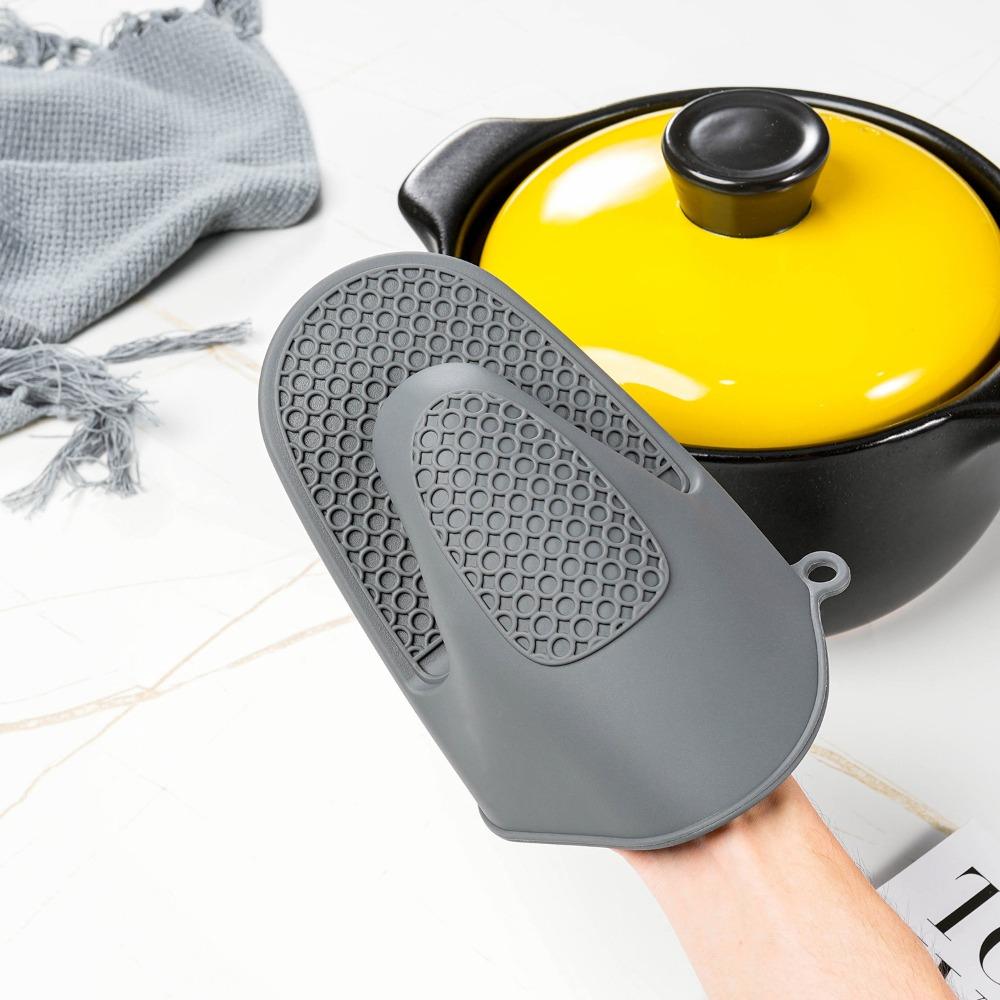 Non-Slip Oven Glove Anti-scald Hand Clip Durable Silicone Oven Mitts  Microwave