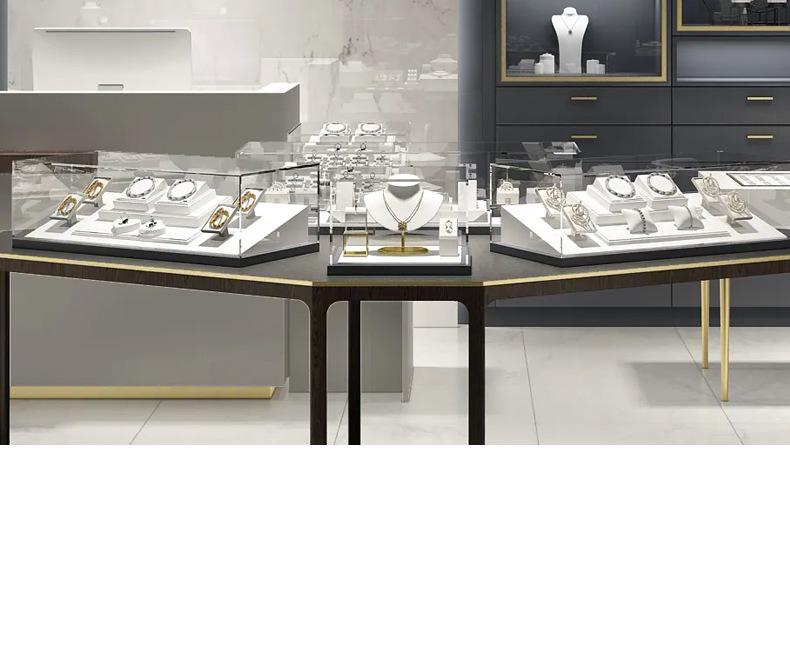 Бежевая подставка для демонстрации ювелирных изделий из жадеита из ПУ кожи для колец и подвесок