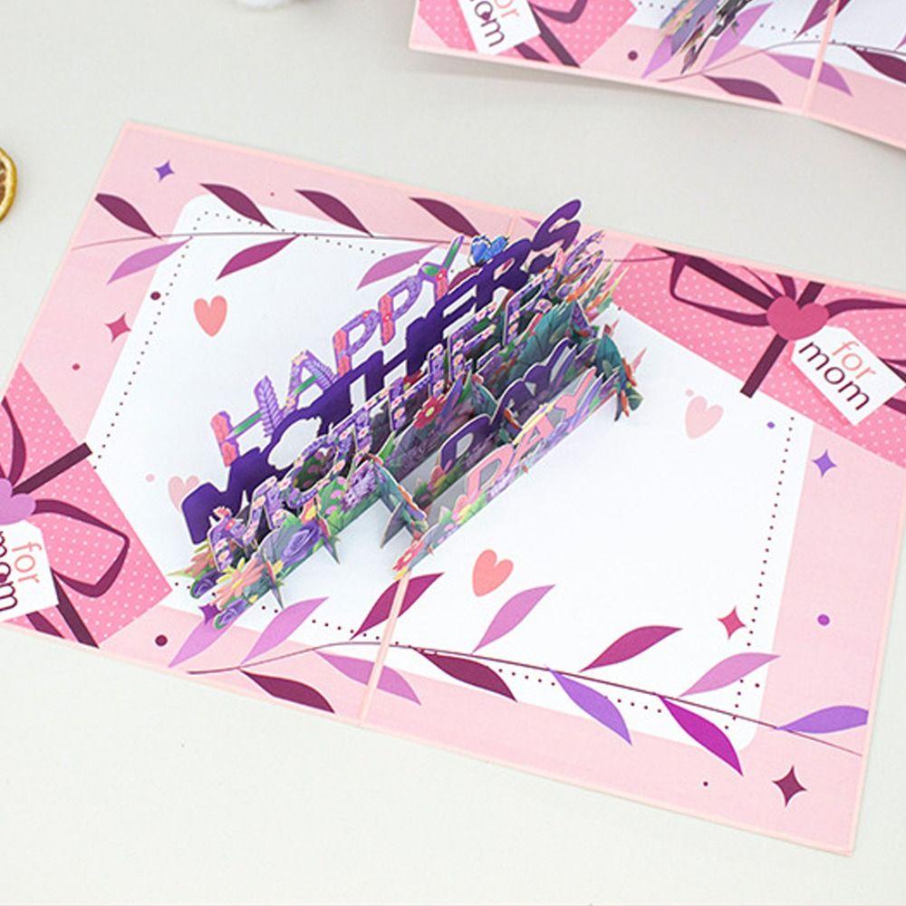 Blessing Mother's Day Greeting Card 3D Message Cards Invitations Cards Thank You Card  For Mom Gift