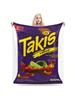 Желто-фиолетовый пакетик снеков Takis Ультрамягкое микрофлисовое одеяло