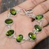 Peridot Gemstone Solid 925 Sterling Silver Handmade Bracelet For Thanksgiving