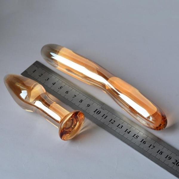 Золотая стеклянная палочка из хрусталя Pyrex Crafts Jewelry Домашнее украшение Секс-игрушка