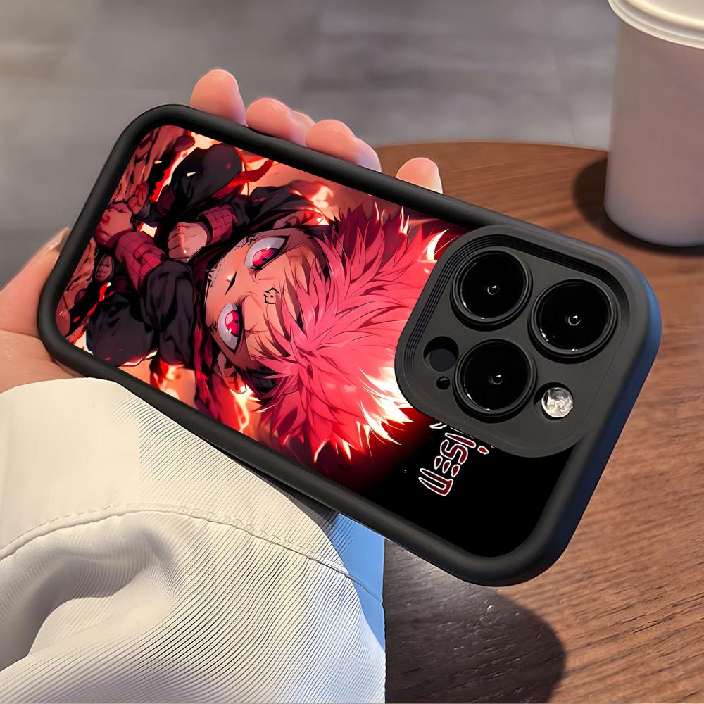 Jujutsu Kaisen Sukuna Mobile Phone Case for iPhone 17 16 15 14 13 12 11 Air Pro Max Plus Thicken TPU Colorful Cover Luxury Cover