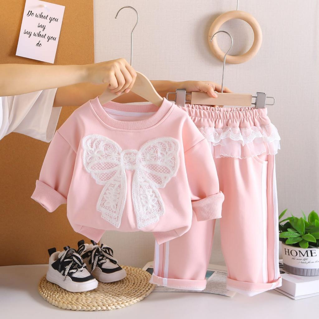 Kids Casual Long-Sleeve Set, Comfortable Daily Wear Outfits
