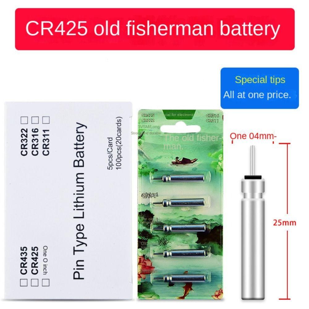 1 шт. Суперяркий светодиодный рыболовный поплавок, светящийся верх для ночной рыбалки, верх поплавка, батарейка CR425