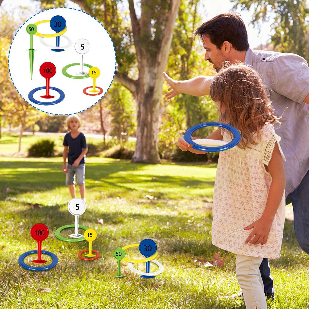 Набор для веселой игры на открытом воздухе: метание колец для пляжа, сада, заднего двора, подарки на Рождество, Хэллоуин, День благодарения