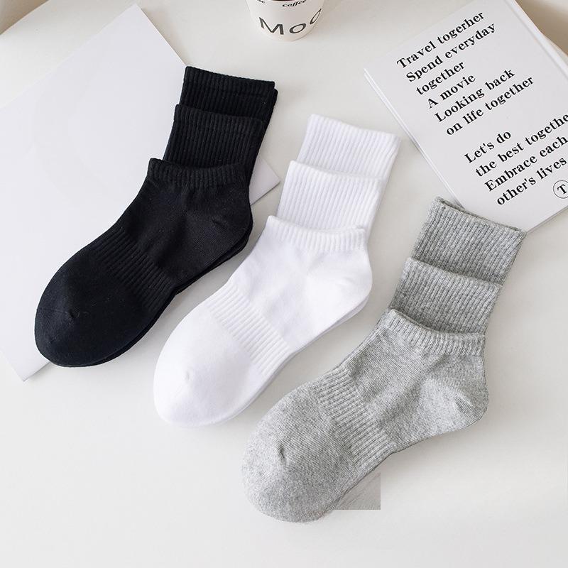 Женские весенне-осенние однотонные спортивные носки-гольфы без косточек