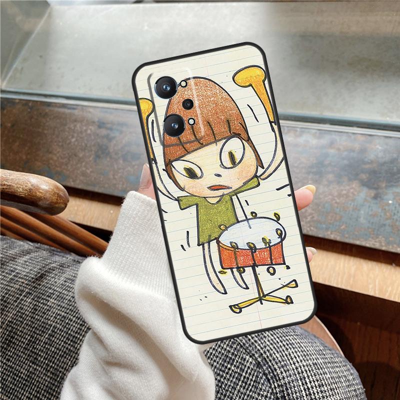Мультяшный Эстетичный Чехол Yoshitomo Nara Для Realme 11 12 13 14 Pro Plus C53 C55 C51 C25 C63 C61 C65 C67 C71 C75 GT6 GT7 15 Pro