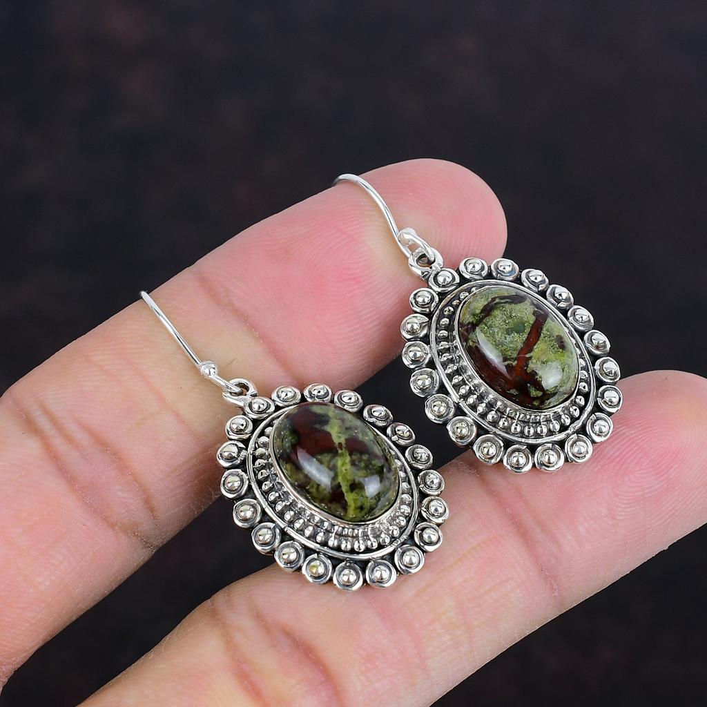 Серьги с драконьим кровавым камнем, серьги из драгоценного камня, серьги из стерлингового серебра 925 пробы, винтажные серьги ручной работы, достойные ювелирные изделия, женские серьги, подарки для нее