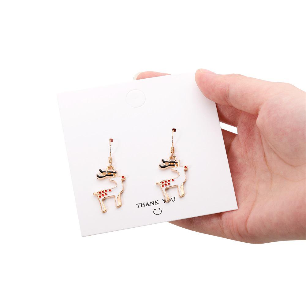 Европейские и американские рождественские серьги-трости с дизайном снежинок и Санты