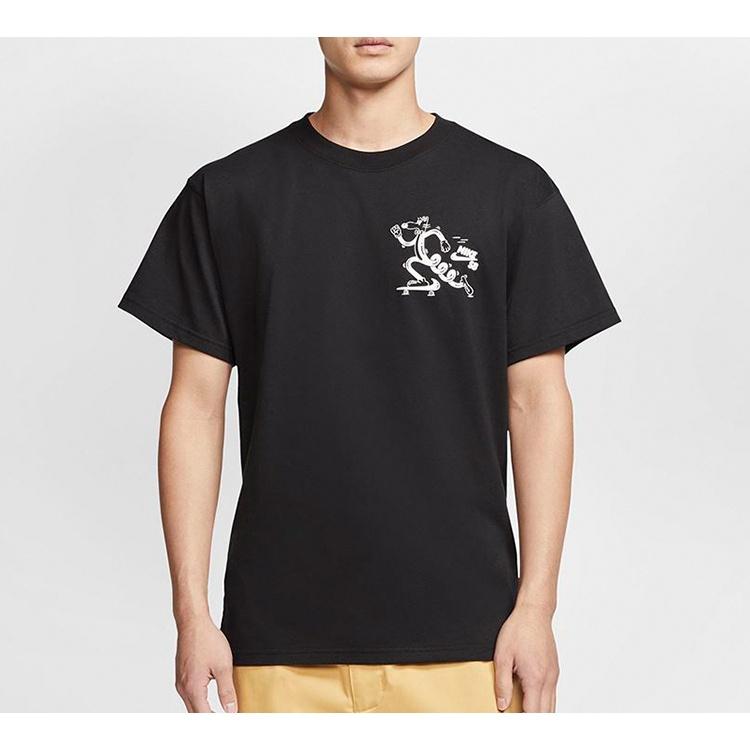 Nike SB Skateboard Funny Pattern Skateboard Short Sleeve Black Men's CW5407-010
