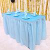 Plastic Tablecloth + Table Skirts 2PCS Waterproof Self-adhesive Table Skirt Cover Disposable Cover for Party Wedding Reception Birthday