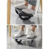 Home/Office Footrest Under Desk Foot Stool Anti-Crossed Legs Semi-Circular Rocking Anti-Slip Massage Roller Footrest