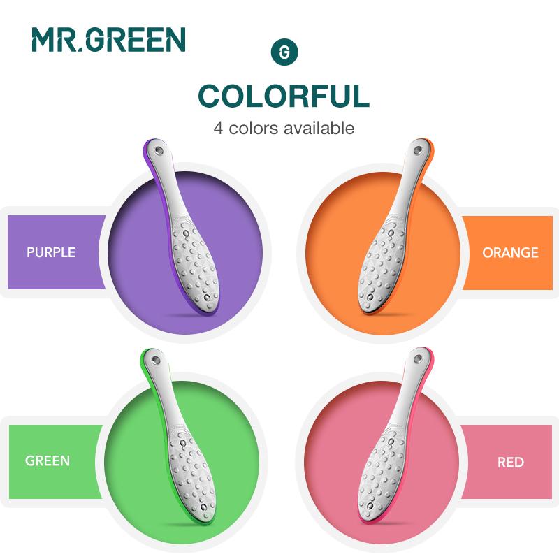 MR.GREEN Foot File Double Sided Pedicure Foot Care Tools Professional Callus Remover Foot Rasp Stainless Steel Foot Scrubber For Feet MR-2205