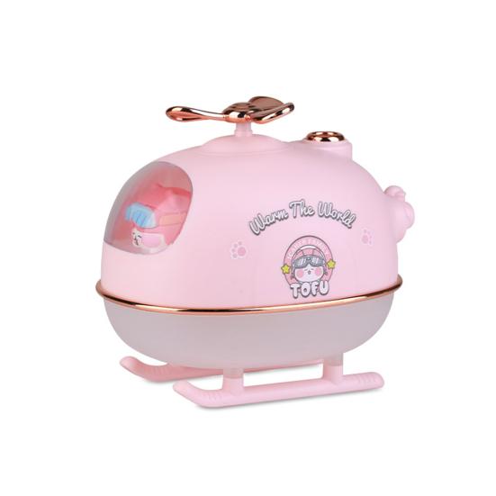 Cute Duck Pilot Airplane USB Humidifier 300ml Portable Personal Cool Mist Humidifier with Colorful Night