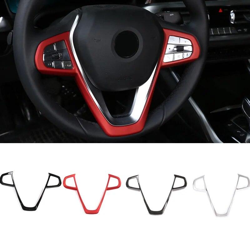 Steering Wheel Button V Frame Trim Decoration Cover For BMW 3 5 Series G20 G30 X3 X5 X7 G01 G05 G07 GT6 G32 7 Series G11 +
