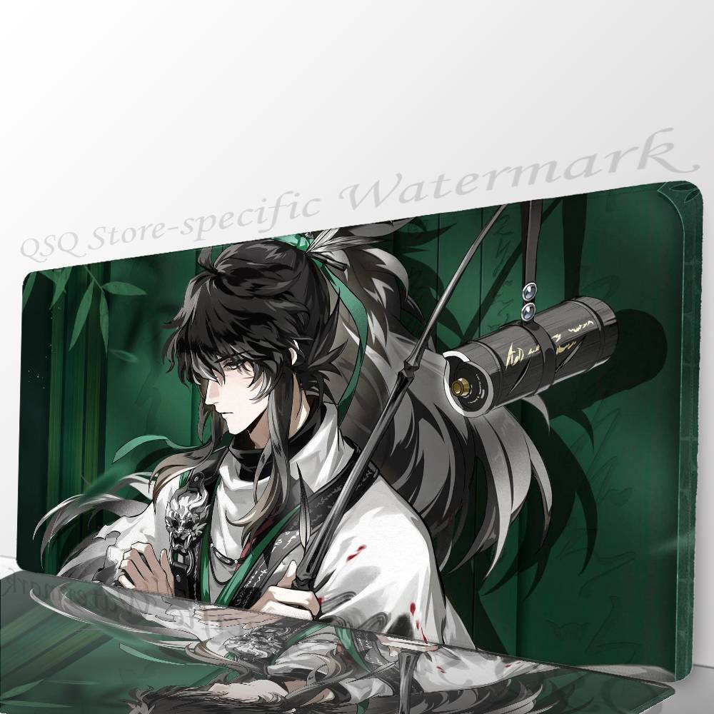 Qiuyuan Аниме W-wuthering Waves Коврик для мыши Нескользящий Подходит для офисных компьютеров Ноутбуков Игровых столов E-sports Клавиатуры XXL