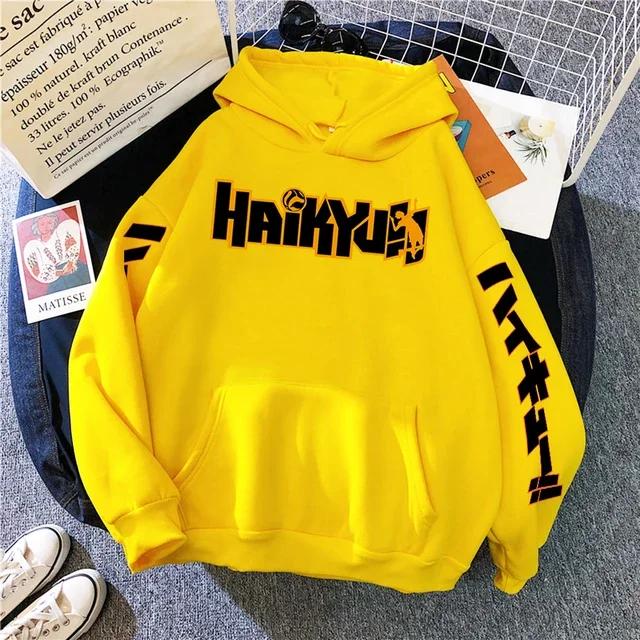 Толстовки с принтами японского аниме Haikyuu, мужские новые модные флисовые толстовки в стиле хип-хоп, пуловеры с круглым вырезом, милая мужская одежда