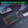 Wire Control Gaming Keyboard Y200 RGB Colorful Backlight 87-key Usb Keyboard For Laptop Desktop Pc