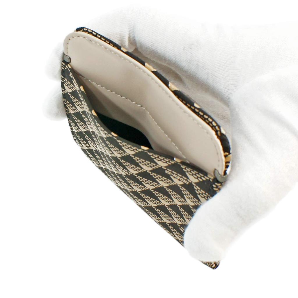 Indenya Inden Wallet Coin Purse Deerskin Takane Fuji Pattern Black X White Lacquer Mt. 2802-11