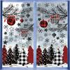 8 листов/комплект рождественских наклеек на окна из водонепроницаемого ПВХ-шара в виде елки, снежинки, статическая наклейка на стекло для украшения дома, офиса и вечеринки