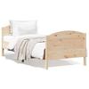 VidaXL Bed Frame with Headboard 90x190 Cm Solid Pine Wood 842570