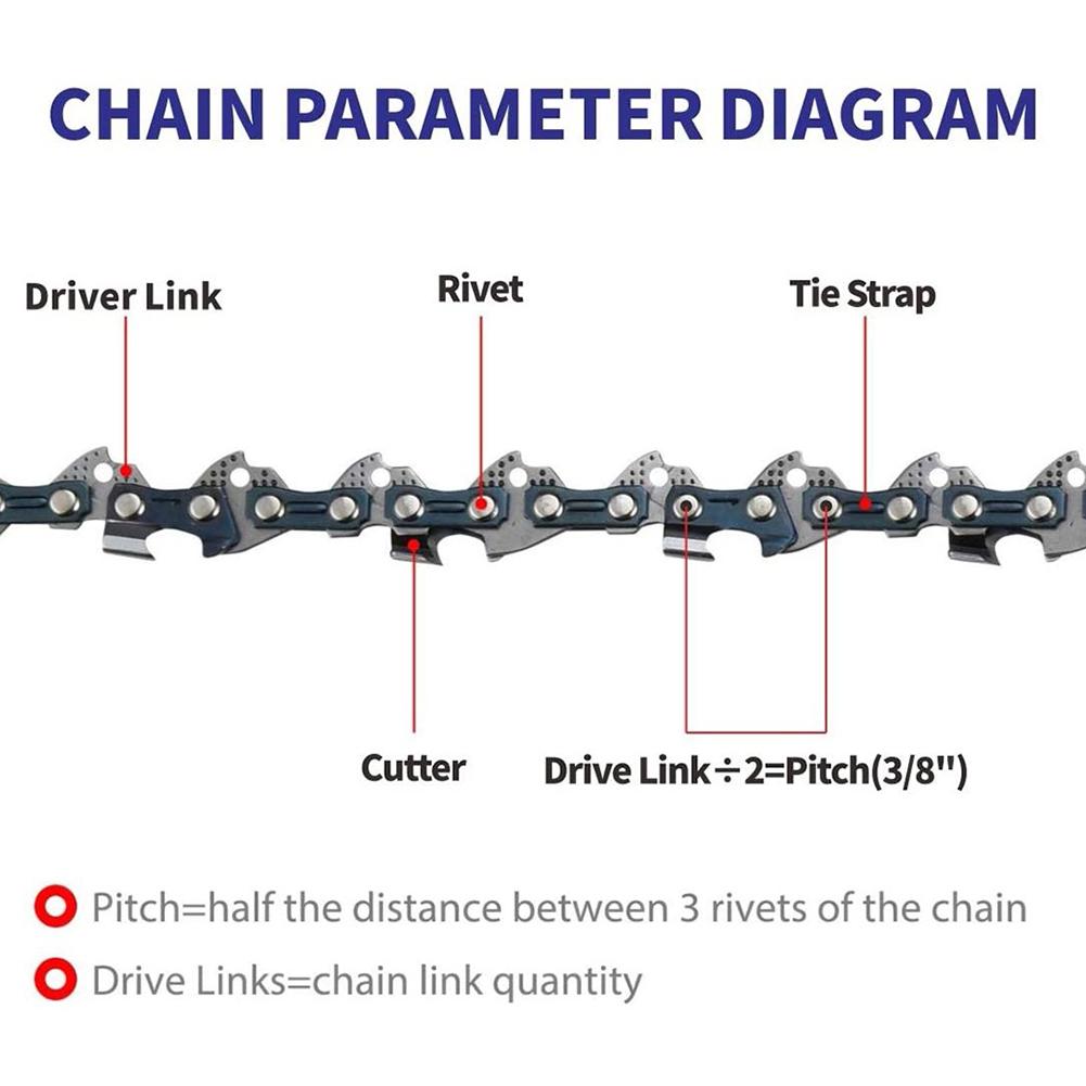 1 шт. 14-дюймовая пильная цепь для бензопилы Цепь 3/8 дюйма LP 50 звеньев MS170 MS18 MS181 MS190 M 10 Быстрая резка дерева Садовый электроинструмент Аксессуары