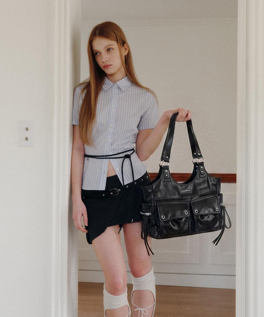 Jill By Jillstuart [Меган] Винтажная наплечная сумка с карманом - 2 цвета
