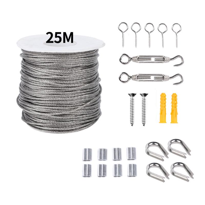 Промышленный такелажный комплект: Трос из нержавеющей стали с покрытием для подъема и подвешивания