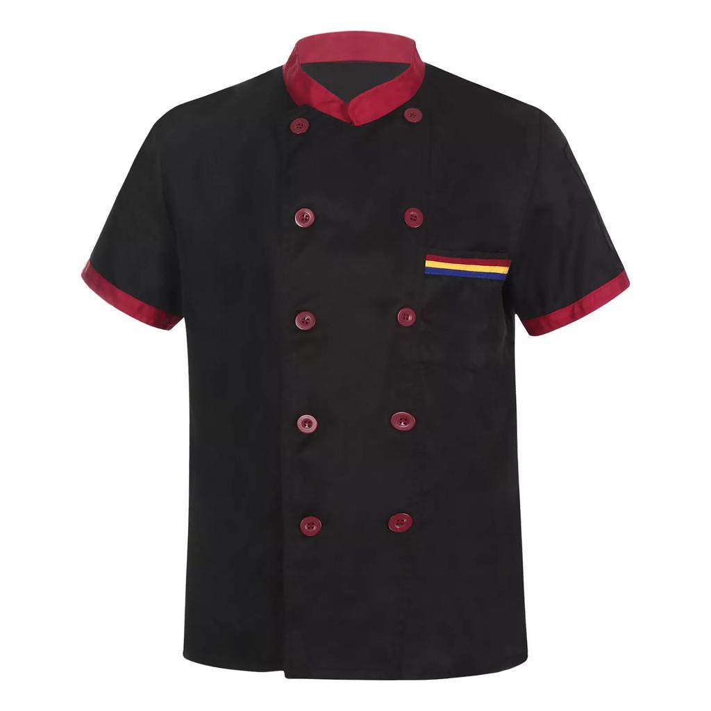 Chef Uniform Sleeved Men's Clothing Catering Work Uniform Back Kitchen Uniform Men's Top