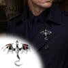 Long-lasting Dragon Pin 2Pcs Rhinestone Flying Brooch, Western Winged Lapel Pin, Alloy Brooch Sweater Cardigan Coat Suit Scarf Decor, Men Jewelry