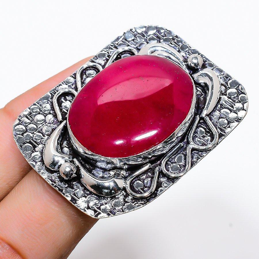 Ruby(Simulated) Gemstone Christmas Gift Jewelry Ring Size 10