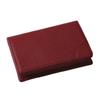 Business Card Holder Card Case Shrink Calf Leather Genuine Leather Handmade Perfect Gift Bifold Men Women Unisex Edel Red HCC03-Red