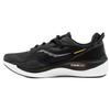Runshield Round Toe Lace-Up Slip-Resistant Durable Waterproof Low-Top Casual Running Shoes Unisex Running Shoes Black Yellow S28185-4