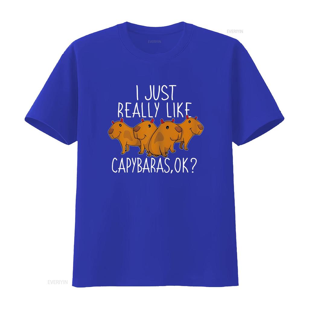 Capybara Lover Cute T Shirt vintage Washed Casual streetwear Soft graphic homme Stylish designer clothes Versatile Stretched