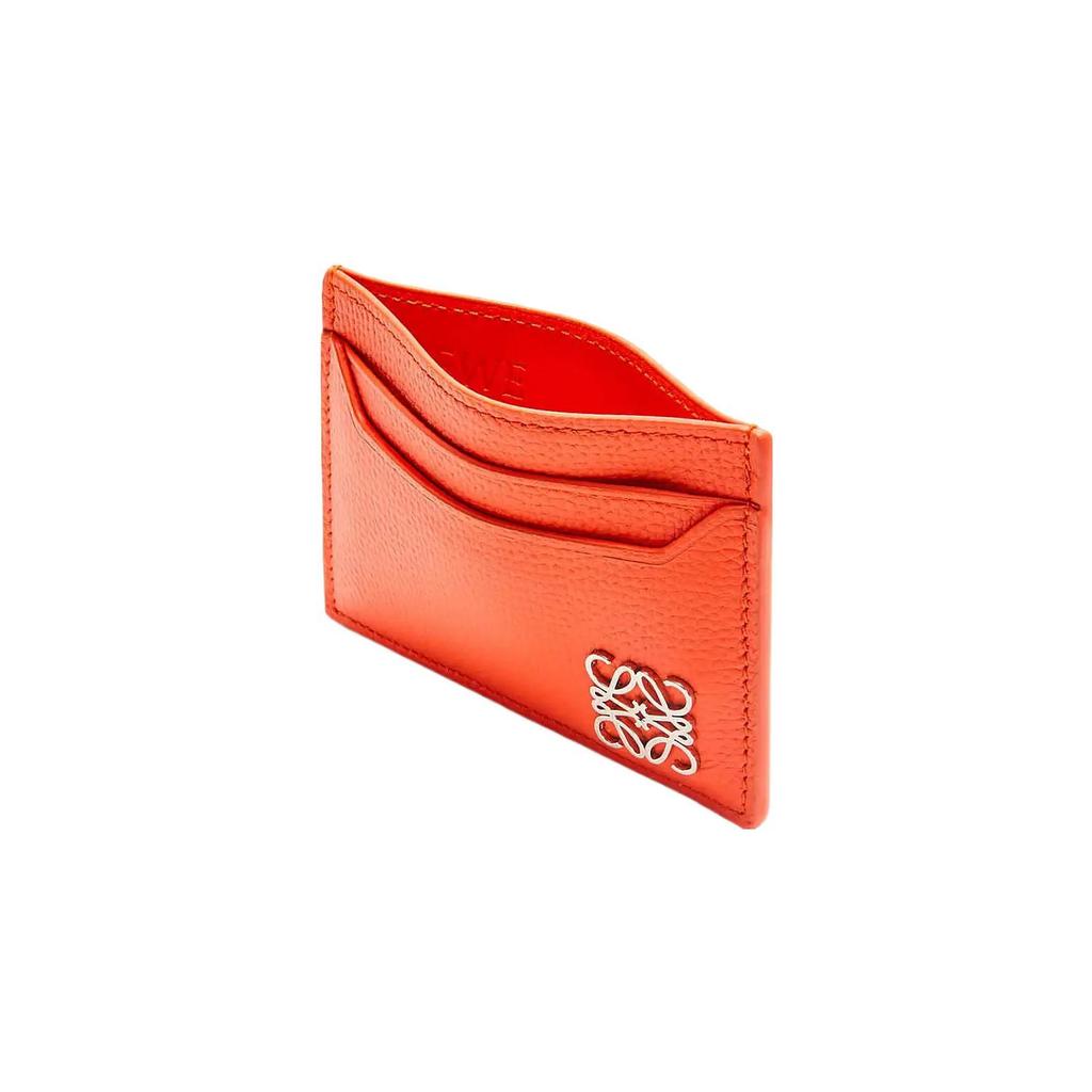 Loewe 24 Весна-Лето Коллекция Anagram Тисненая Четыре отделения Кожа с текстурой гальки Держатель для карт Женский держатель для карт Ярко-оранжевый C821075X04-5959